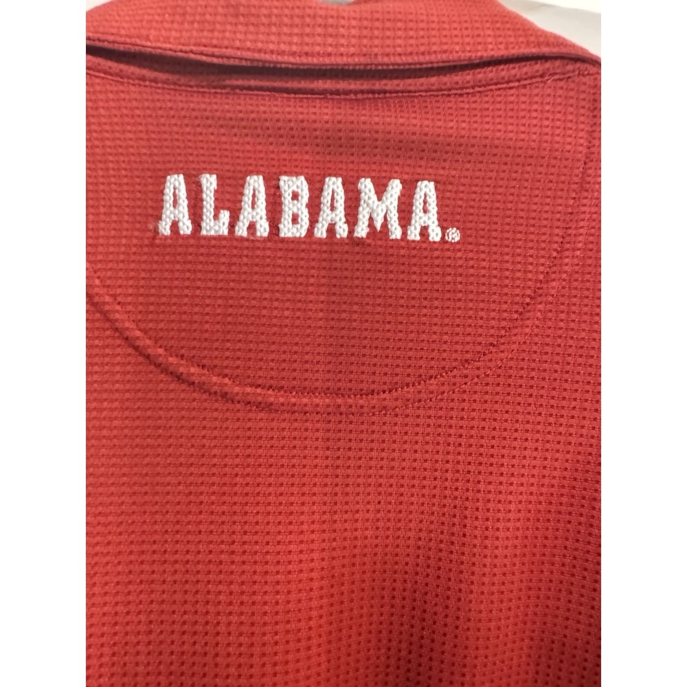 Nike Alabama Crimson Tide Polo Mens L University NCAA Dri Fit Small Hole On Back - Picture 6 of 7